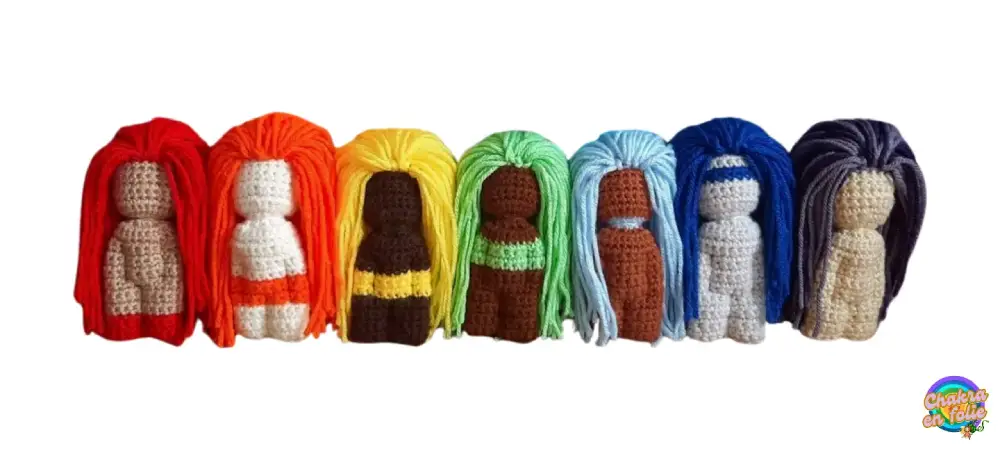 Démo collection poupon toute les couleurs , chakraenfolie