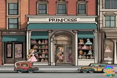 Vitrine boutique cartoon