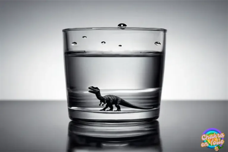 Un verre d'eau avec un dinosaures , chakraenfolie.com