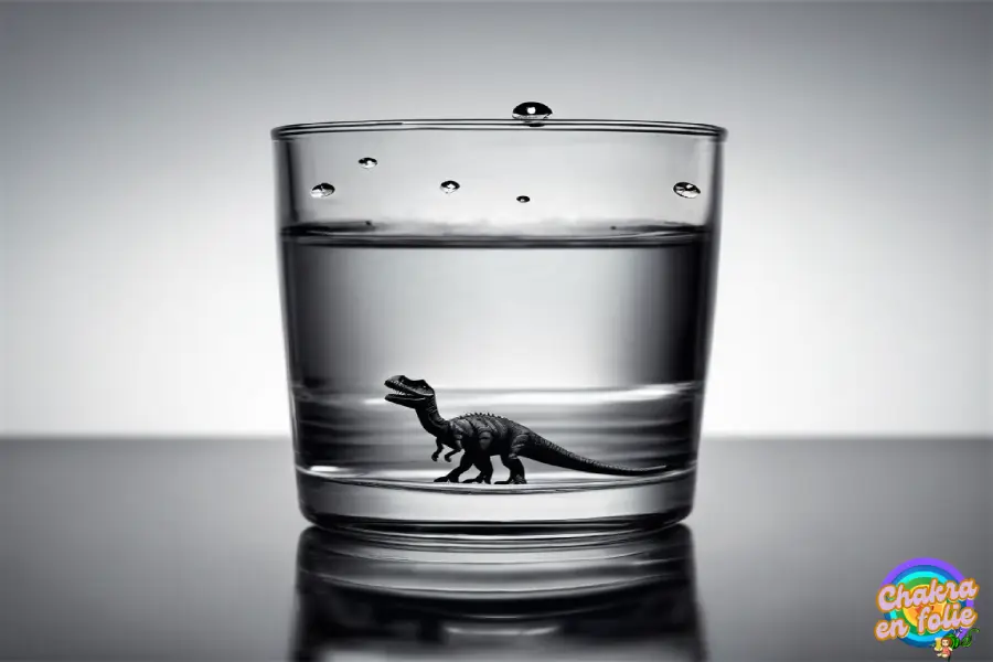 Un verre d'eau avec un dinosaures , chakraenfolie.com