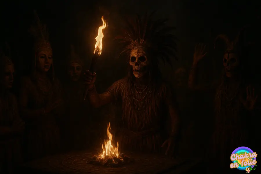 Cérémonie de groupe voodoo, chakraenfolie.com