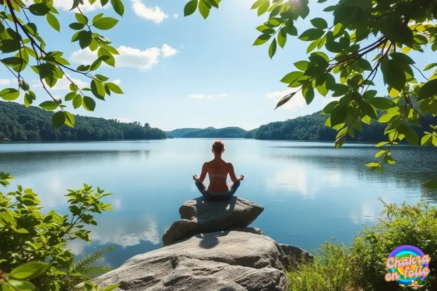 Pause yoga sur le bord du lac, chakraenfolie.com (1)