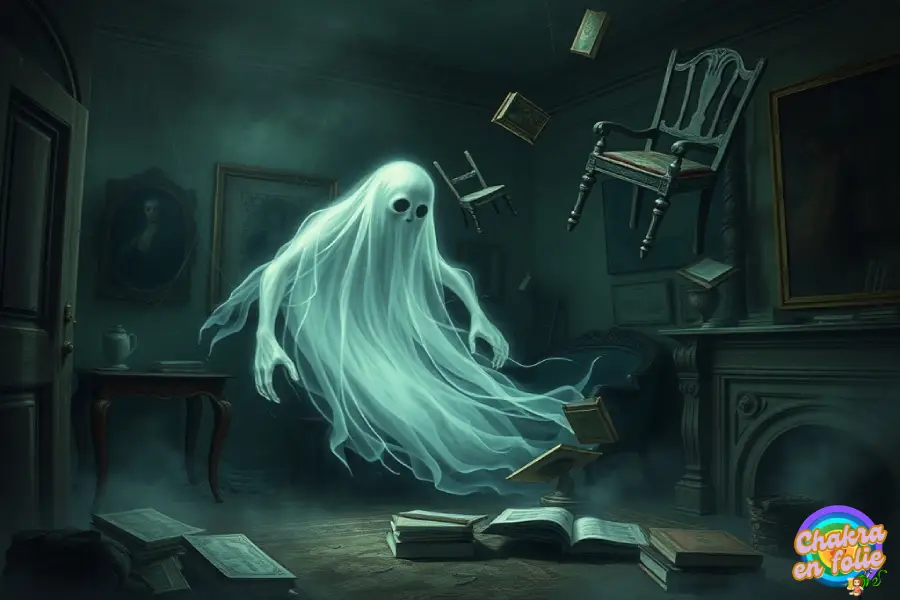Fantôme lévitant des objets , chakraenfolie.com
