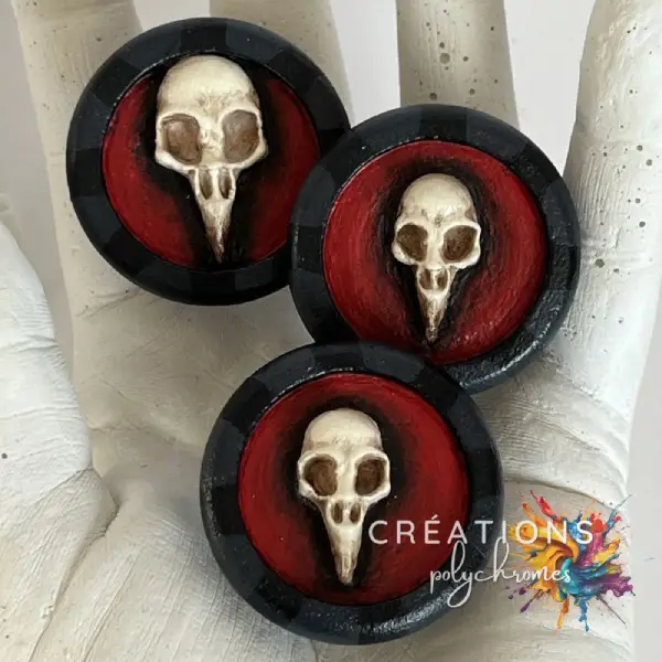 Poignees meuble bois insertion crane corbeau fait main de créationspolychromes